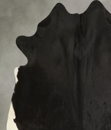 Solid Black X-Large Brazilian Cowhide Rug 6'10"H x 6'3"W #A49477 by Hudson Hides