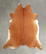 Solid Brown X-Large Brazilian Cowhide Rug 7'0"H x 6'10"W #A49478 by Hudson Hides