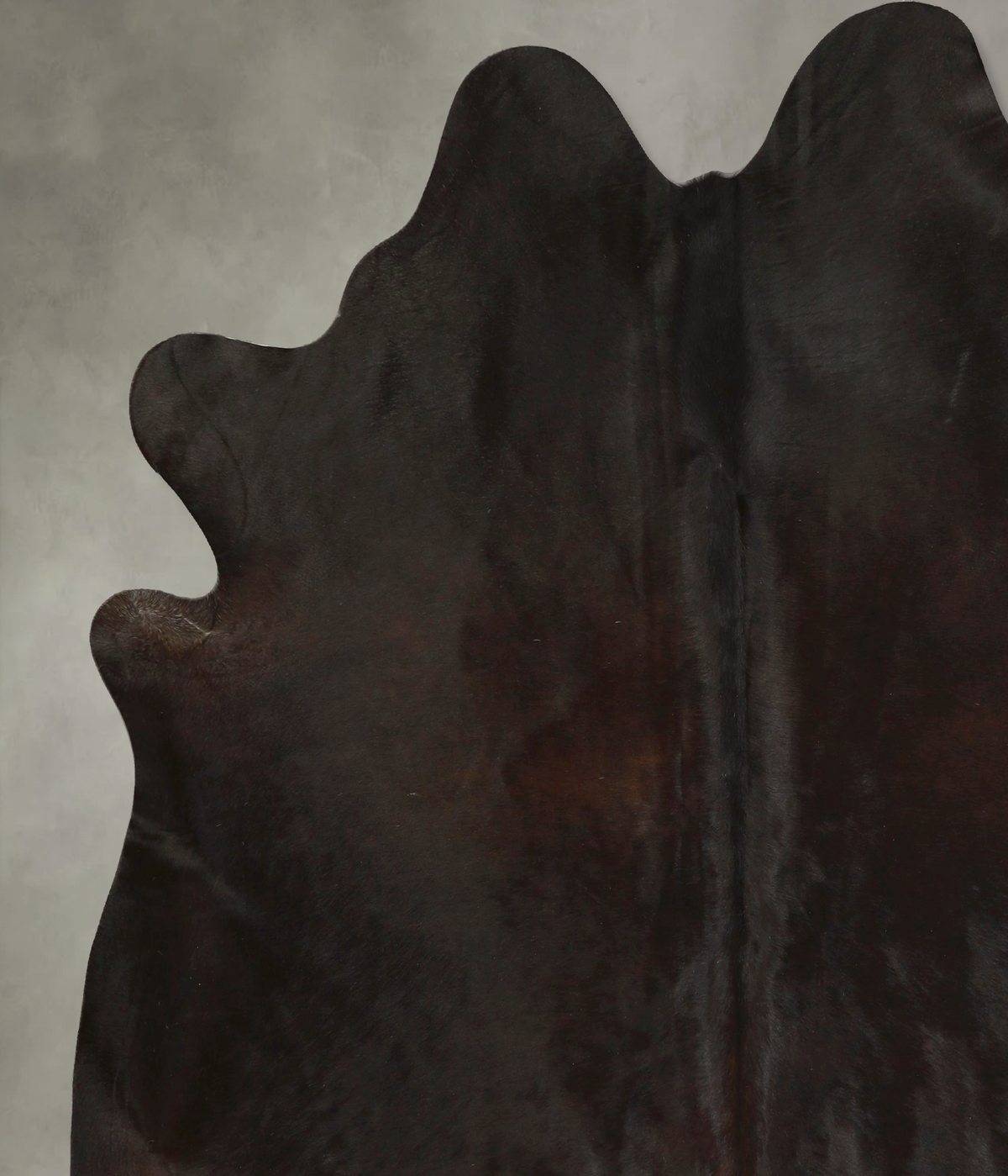 Solid Black X-Large Brazilian Cowhide Rug 7'3"H x 6'10"W #A49479 by Hudson Hides