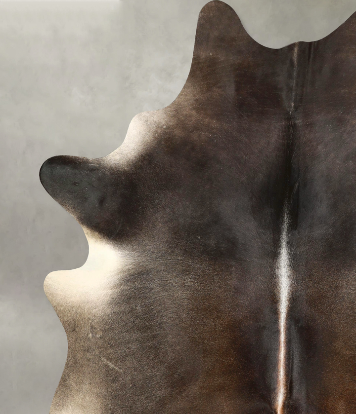 Dark Grey X-Large Brazilian Cowhide Rug 7'7"H x 6'0"W #A49481 by Hudson Hides