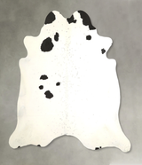 Black and White XX-Large Brazilian Cowhide Rug 7'6"H x 7'2"W #A49483 by Hudson Hides
