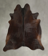 Chocolate XX-Large Brazilian Cowhide Rug 7'6"H x 7'2"W #A49484 by Hudson Hides