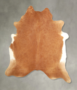 Solid Brown X-Large Brazilian Cowhide Rug 7'3"H x 6'7"W #A49490 by Hudson Hides