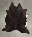 Solid Black XX-Large Brazilian Cowhide Rug 7'3"H x 6'11"W #A49493 by Hudson Hides