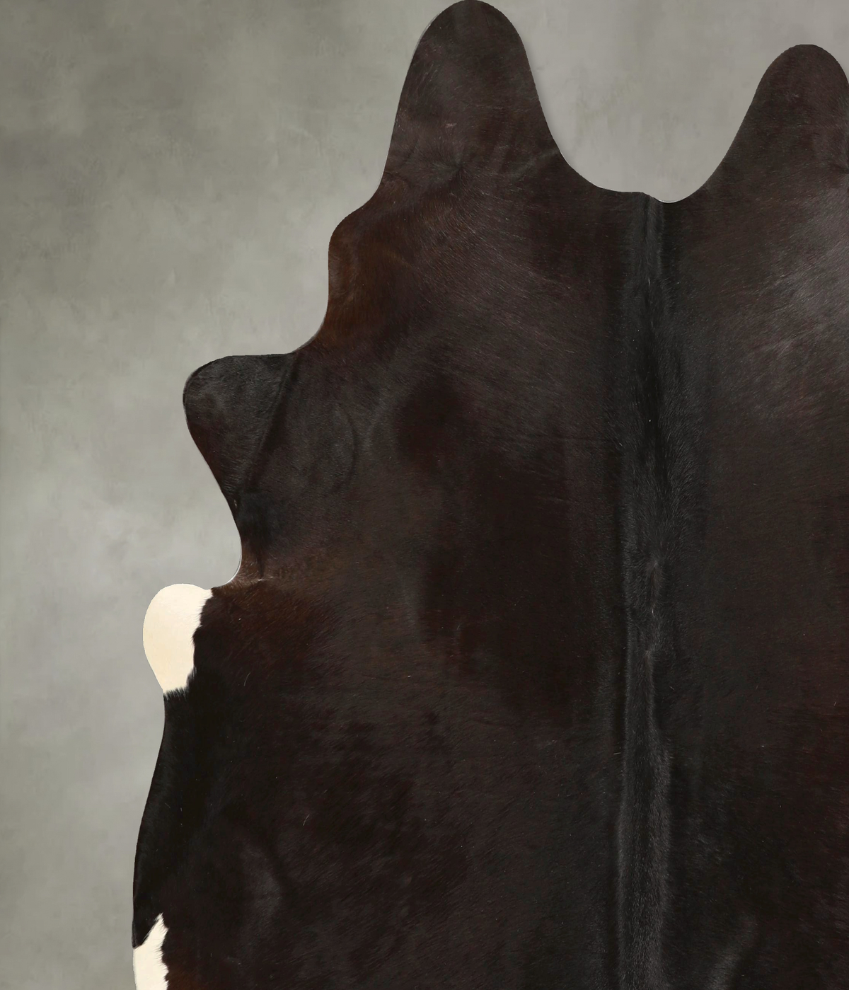 Solid Black XX-Large Brazilian Cowhide Rug 7'3"H x 6'11"W #A49493 by Hudson Hides