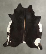 Black and White XX-Large Brazilian Cowhide Rug 7'10"H x 6'7"W #A49513 by Hudson Hides