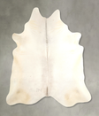 Ivory with Beige XX-Large Brazilian Cowhide Rug 8'0"H x 6'11"W #A49518 by Hudson Hides