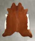 Solid Brown X-Large Brazilian Cowhide Rug 6'9"H x 7'1"W #A49519 by Hudson Hides