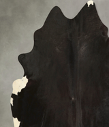 Black and White XX-Large Brazilian Cowhide Rug 8'1"H x 7'7"W #A49522 by Hudson Hides