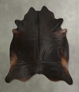 Solid Black X-Large Brazilian Cowhide Rug 6'9"H x 6'9"W #A49524 by Hudson Hides