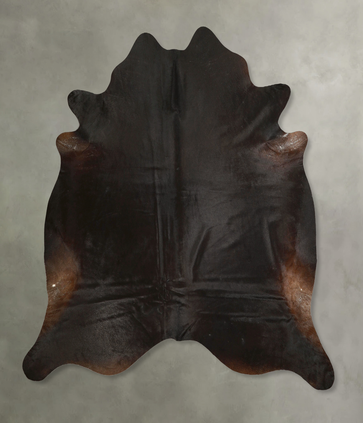 Solid Black Cowhide Rug #A49524