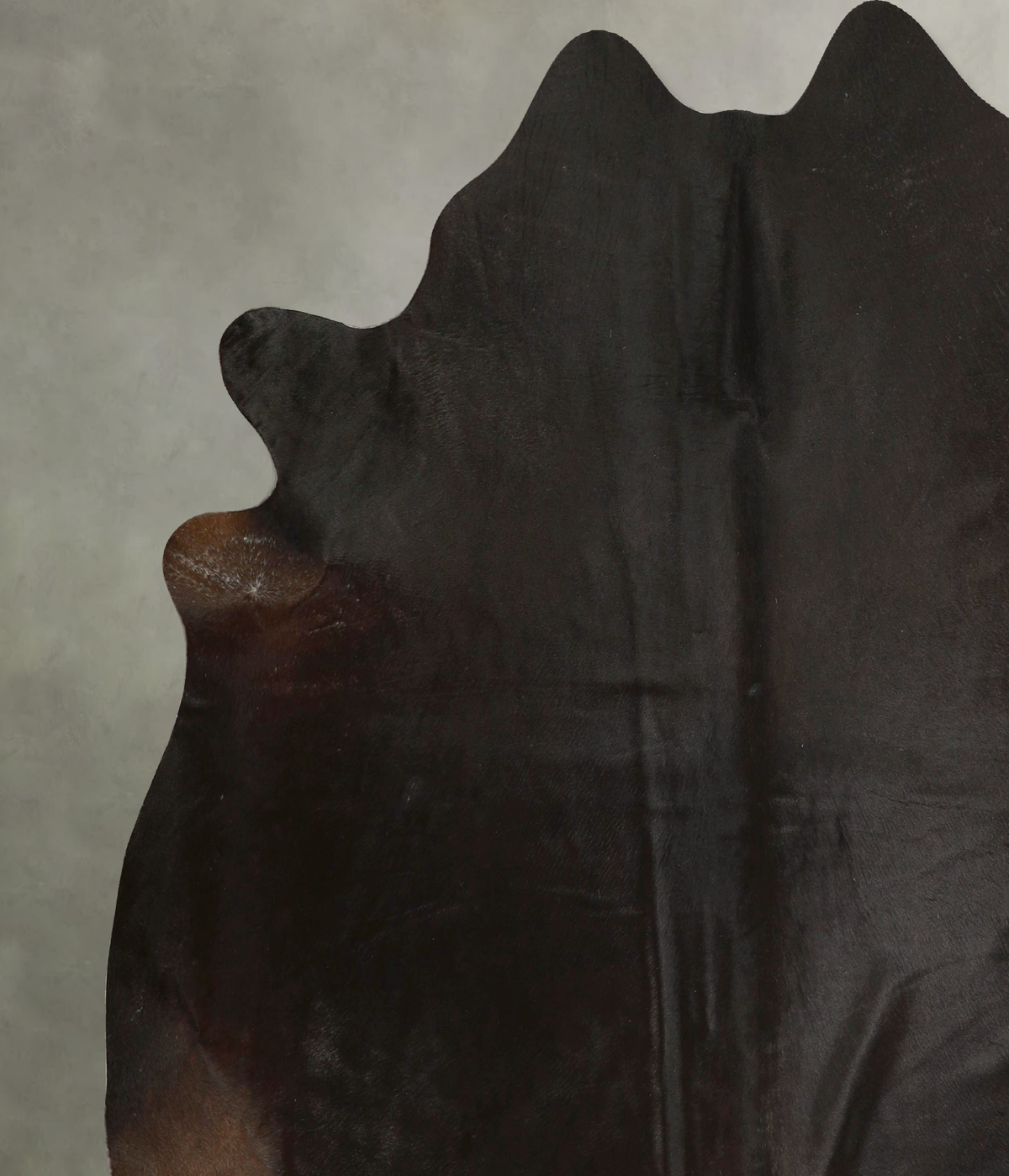 Solid Black Cowhide Rug #A49524