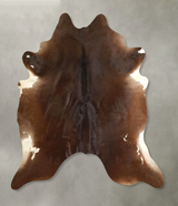 Chocolate XX-Large Brazilian Cowhide Rug 7'9"H x 7'2"W #A49526 by Hudson Hides