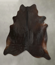 Solid Black X-Large Brazilian Cowhide Rug 7'4"H x 6'6"W #A49527 by Hudson Hides