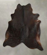 Solid Black X-Large Brazilian Cowhide Rug 7'4"H x 6'6"W #A49527 by Hudson Hides