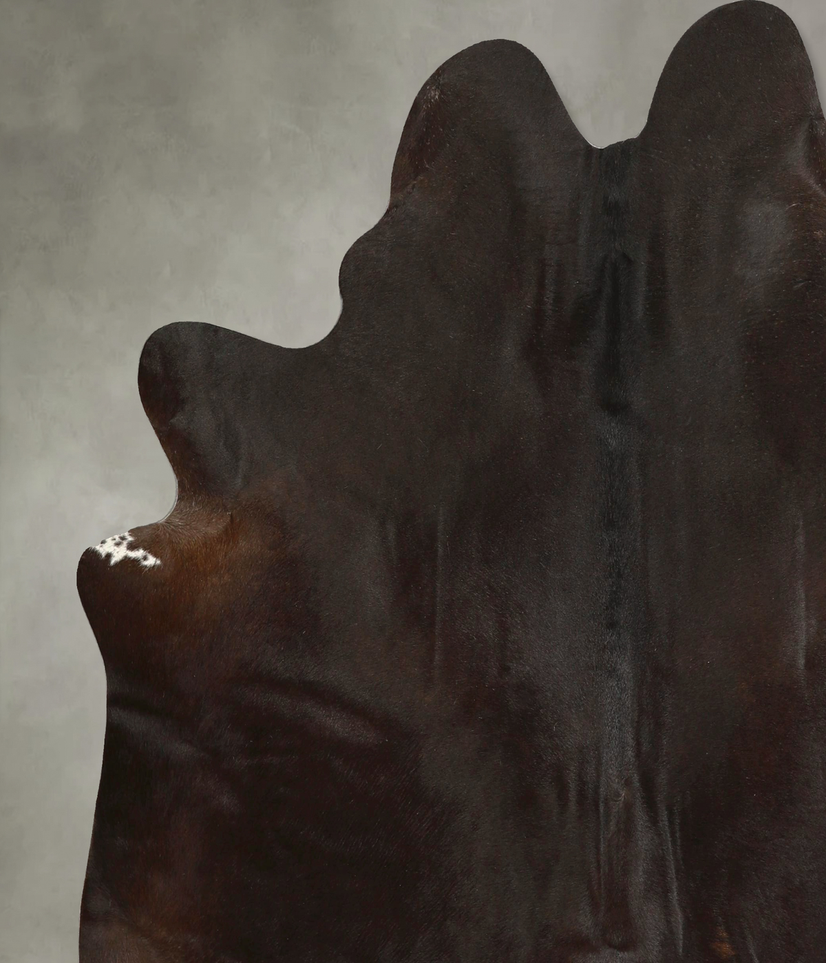 Solid Black Cowhide Rug #A49530