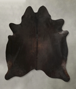 Solid Black X-Large Brazilian Cowhide Rug 7'0"H x 6'6"W #A49535 by Hudson Hides