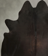 Solid Black X-Large Brazilian Cowhide Rug 7'0"H x 6'6"W #A49535 by Hudson Hides
