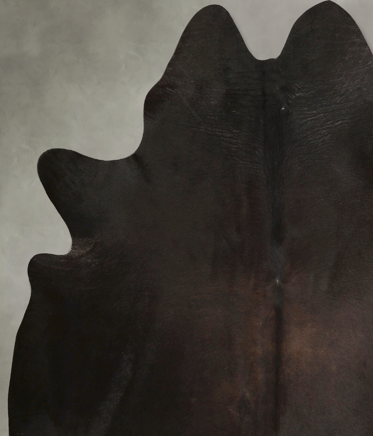 Solid Black Cowhide Rug #A49535