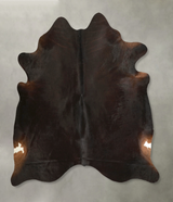 Solid Black X-Large Brazilian Cowhide Rug 6'7"H x 6'3"W #A49539 by Hudson Hides