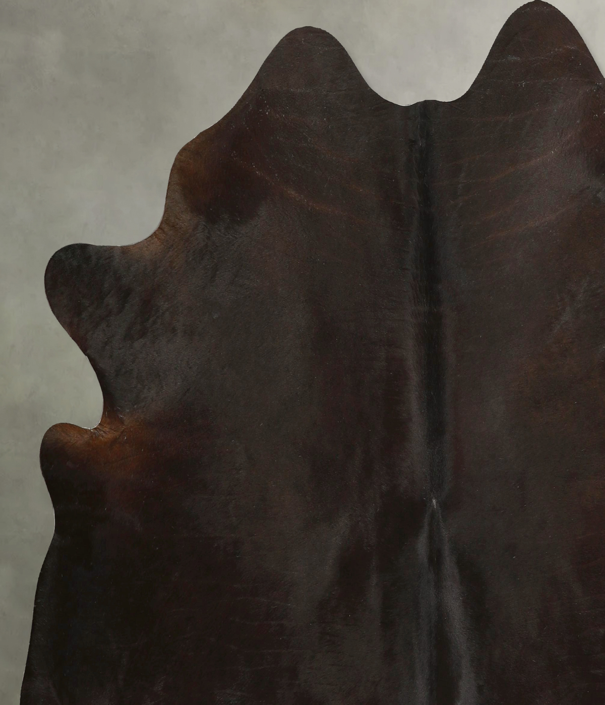 Solid Black X-Large Brazilian Cowhide Rug 6'7"H x 6'3"W #A49539 by Hudson Hides