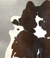 Chocolate and White XX-Large Brazilian Cowhide Rug 7'6"H x 7'2"W #A49551 by Hudson Hides