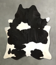 Black and White XX-Large Brazilian Cowhide Rug 8'4"H x 7'2"W #A49553 by Hudson Hides