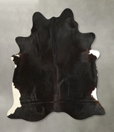 Solid Black X-Large Brazilian Cowhide Rug 7'0"H x 6'5"W #A49566 by Hudson Hides