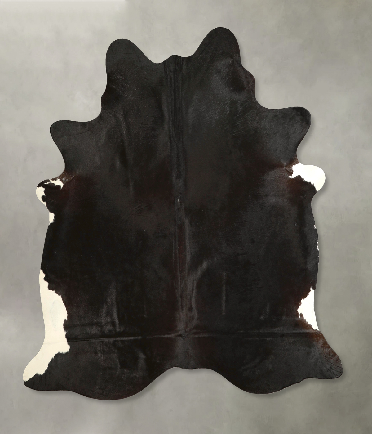 Solid Black Cowhide Rug #A49566