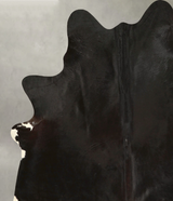 Solid Black X-Large Brazilian Cowhide Rug 7'0"H x 6'5"W #A49566 by Hudson Hides