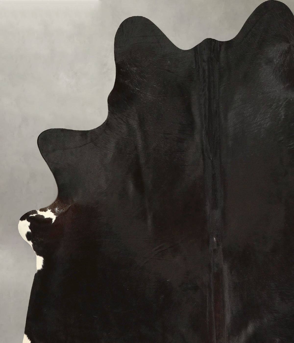 Solid Black Cowhide Rug #A49566