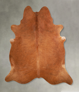 Solid Brown XX-Large Brazilian Cowhide Rug 7'7"H x 7'0"W #A49567 by Hudson Hides