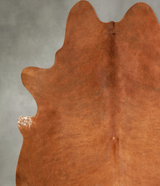 Solid Brown XX-Large Brazilian Cowhide Rug 7'7"H x 7'0"W #A49567 by Hudson Hides