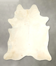 Ivory with Beige XX-Large Brazilian Cowhide Rug 7'6"H x 6'8"W #A49568 by Hudson Hides