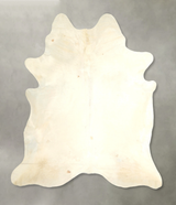 Ivory with Beige XX-Large Brazilian Cowhide Rug 7'6"H x 6'8"W #A49568 by Hudson Hides