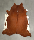 Brown and White Regular XX-Large Brazilian Cowhide Rug 7'7"H x 6'8"W #A49575 by Hudson Hides