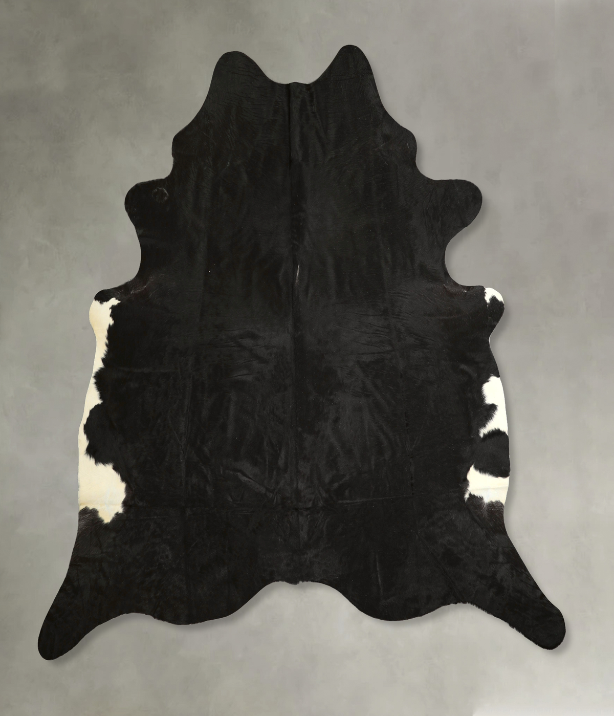Solid Black Cowhide Rug #A49576