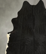 Solid Black XX-Large Brazilian Cowhide Rug 8'4"H x 7'10"W #A49576 by Hudson Hides