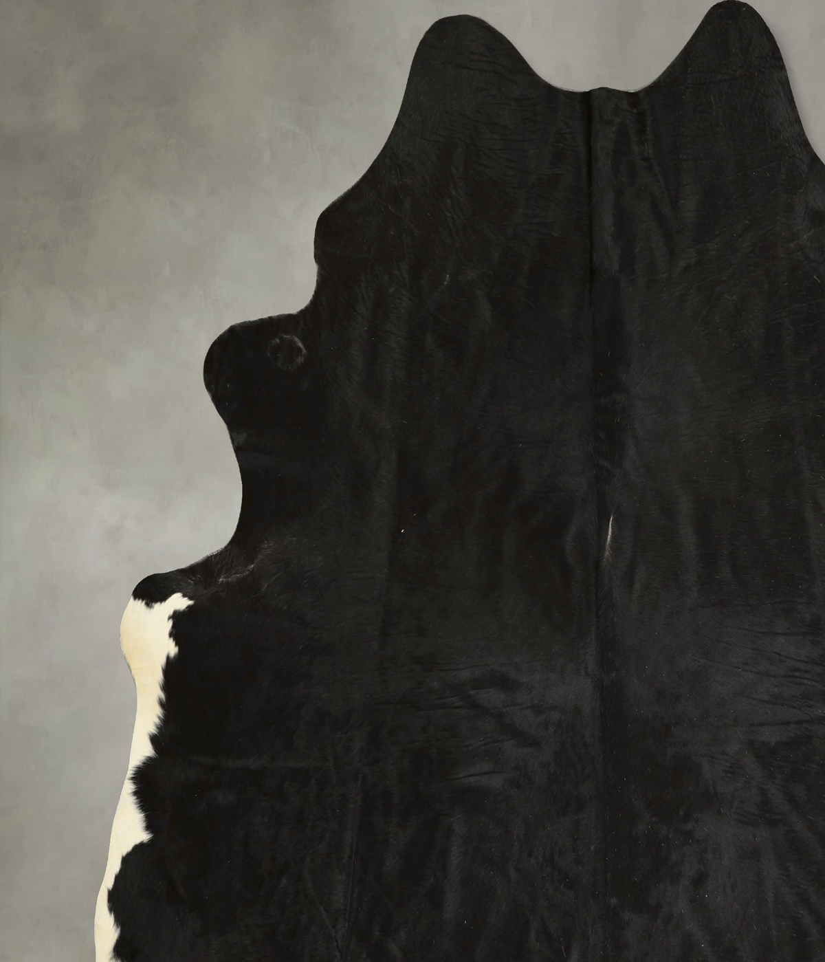 Solid Black Cowhide Rug #A49576