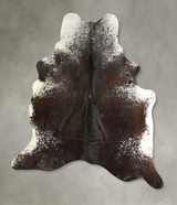 Salt and Pepper Black XX-Large Brazilian Cowhide Rug 7'3"H x 7'0"W #A49581 by Hudson Hides