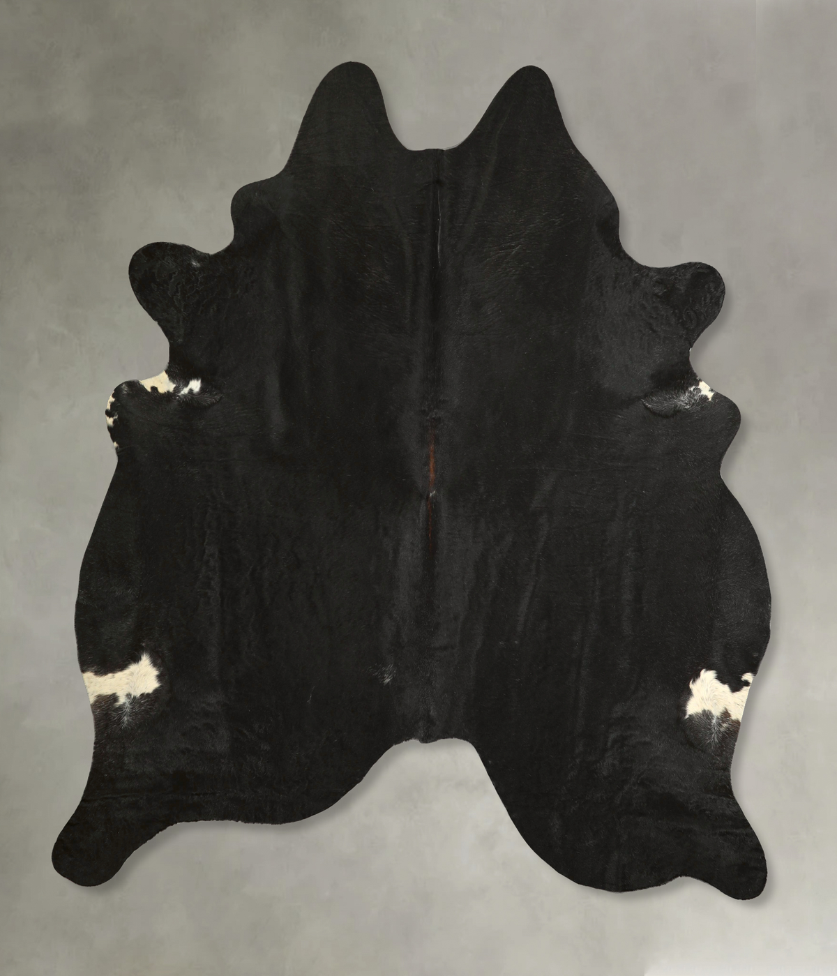 Solid Black Cowhide Rug #A49590