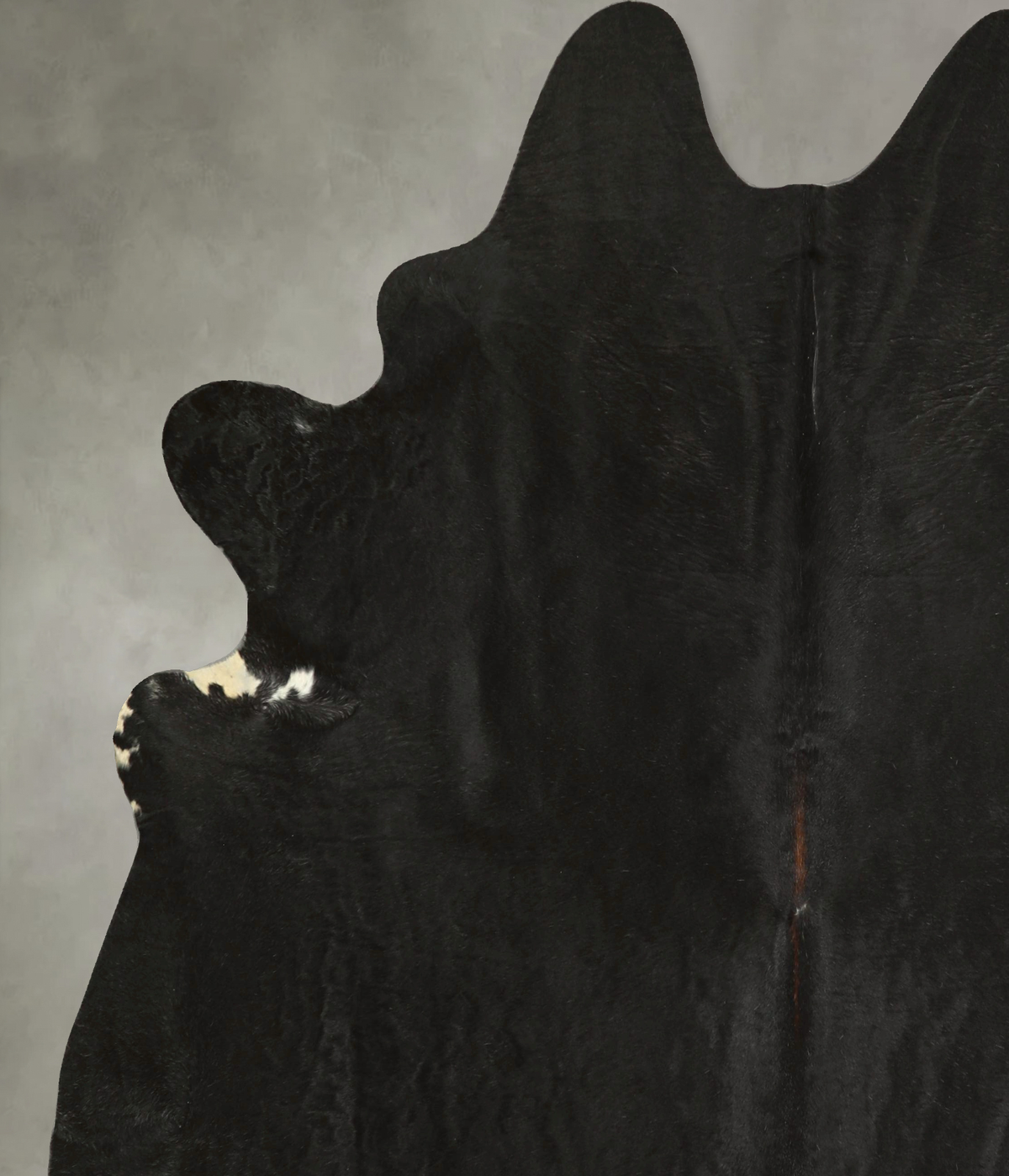Solid Black Cowhide Rug #A49590