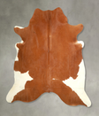 Brown and White X-Large Brazilian Cowhide Rug 7'2"H x 6'9"W #A49595 by Hudson Hides