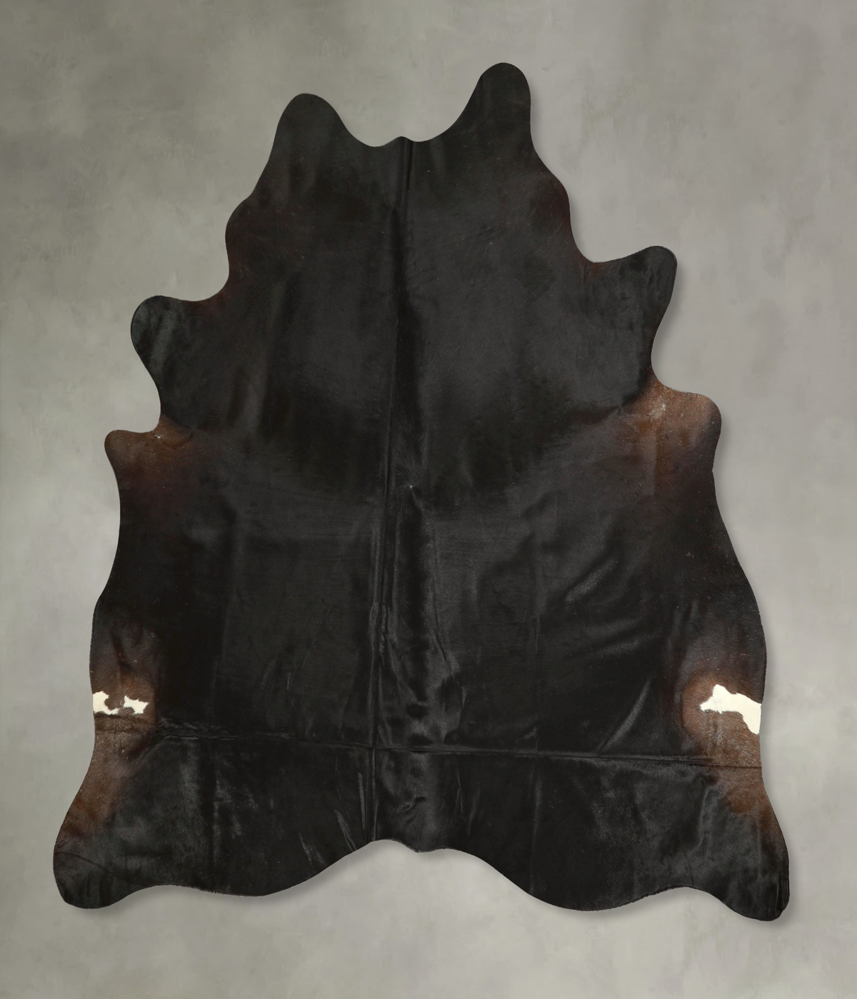 Solid Black Cowhide Rug #A49596