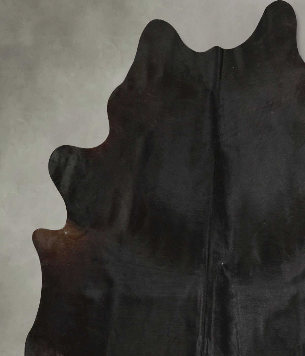 Solid Black Cowhide Rug #A49596