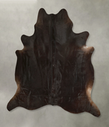Solid Black XX-Large Brazilian Cowhide Rug 8'3"H x 7'6"W #A49606 by Hudson Hides
