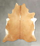 Beige X-Large Brazilian Cowhide Rug 7'1"H x 6'9"W #A49610 by Hudson Hides