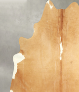 Beige X-Large Brazilian Cowhide Rug 7'1"H x 6'9"W #A49610 by Hudson Hides