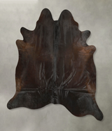 Chocolate X-Large Brazilian Cowhide Rug 6'11"H x 6'8"W #A49612 by Hudson Hides