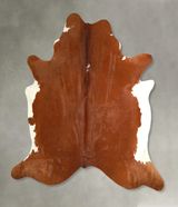 Brown and White Regular XX-Large Brazilian Cowhide Rug 8'0"H x 7'5"W #A49618 by Hudson Hides